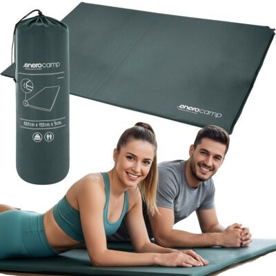 SELF-INFLATING MAT 192X132X3CM GREEN ENERO CAMP