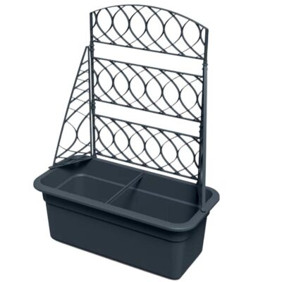 POT WITH PERGOLA BLOMA ANTHRACITE