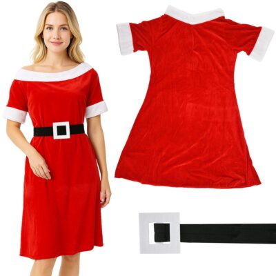 SANTA CLAUS LADY'S DRESS OUTFIT