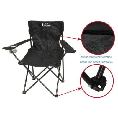 TOURIST FOLDING CHAIR 50X50X80CM BLACK