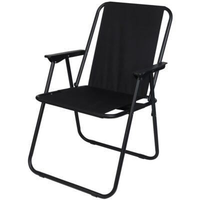 Туристическое кресло с подлокотниками 52x44x75CM FOLDING CHAIR BLACK