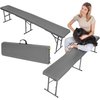 Складная скамья 183x28x43CM WOODLAND DECK DARK GREY