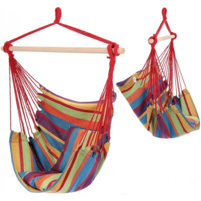 БРАЗИЛЬСКОЕ КРЕСЛО-ГАМАК 100X100 СМ С 2 ПОДУШКАМИ 40X40 СМ