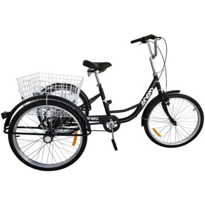 3-WHEEL BIKE 24" BLACK 1-speed