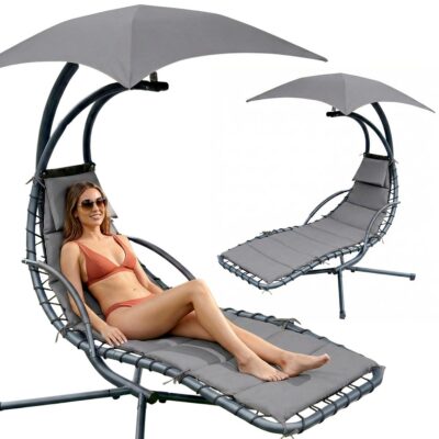 ROCKING CHAIR SWING WITH UMBRELLA LISBON GREY