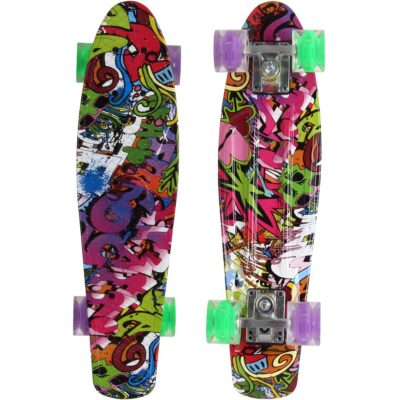 PLASTIC SKATEBOARD 22 INCH ENERO GRAFFITI LED 1030852
