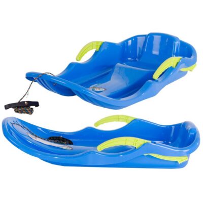 PLASTIC SLED WITH BRAKES RACE S BLUE