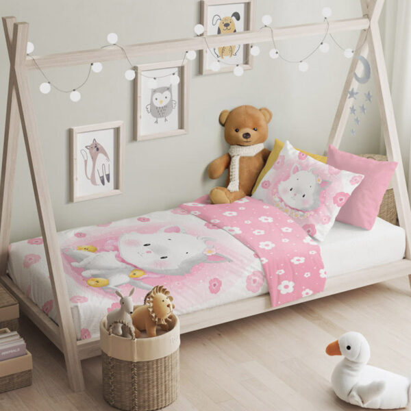 posciel-bawelna-100x135-40x60-kotek-roz posciel-bawelna-100x135-40x60-kotek-roz