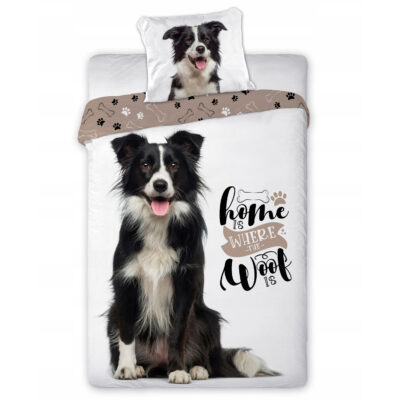 Cotton bedding 160x200+1p70x80 Best Friends Boder Collie