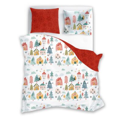 Cotton bedding 220x200 + 2x70x80 Christmas pattern 080