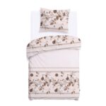 Blank white bed mock up, top view isolated on white background.