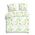 Blank white bed mock up, top view isolated on white background.