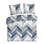 Blank white bed mock up, top view isolated on white background.