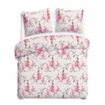 Blank white bed mock up, top view isolated on white background.