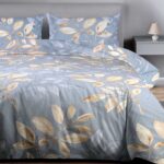 Realistic bed set mockup displaying a stylish bedding collection