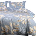 Realistic bed set mockup displaying a stylish bedding collection