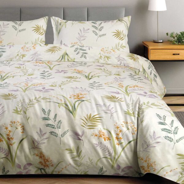 Realistic bed set mockup displaying a stylish bedding collection Realistic bed set mockup displaying a stylish bedding collection