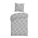 Blank white bed mock up, top view isolated on white background.