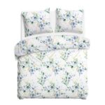 Blank white bed mock up, top view isolated on white background.