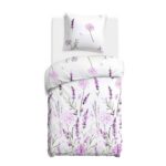 Blank white bed mock up, top view isolated on white background.