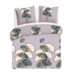 Blank white bed mock up, top view isolated on white background.