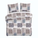 Blank white bed mock up, top view isolated on white background.