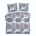 Blank white bed mock up, top view isolated on white background.