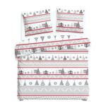 Blank white bed mock up, top view isolated on white background.