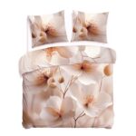 Blank white bed mock up, top view isolated on white background.