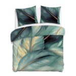 Blank white bed mock up, top view isolated on white background.