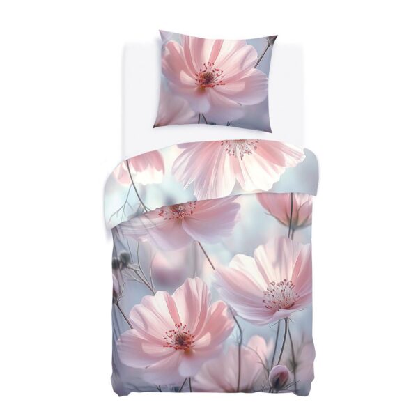 Blank white bed mock up, top view isolated on white background.