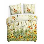 Blank white bed mock up, top view isolated on white background.