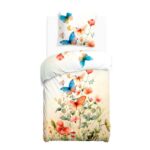 Blank white bed mock up, top view isolated on white background.