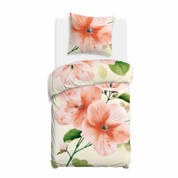 Blank white bed mock up, top view isolated on white background.