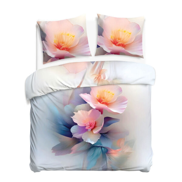 Blank white bed mock up, top view isolated on white background.