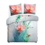 Blank white bed mock up, top view isolated on white background.