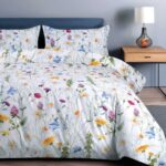 Realistic bed set mockup displaying a stylish bedding collection