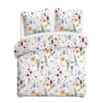 Blank white bed mock up, top view isolated on white background.