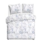 Blank white bed mock up, top view isolated on white background.