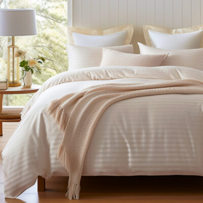 CIZGILI CAPUCCINO/160x200 cotton satin bedding EXCLUSIVE