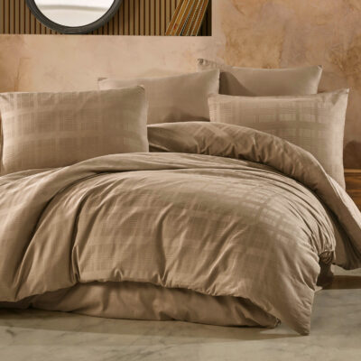 MARSELA LIGHT BROWN хлопковый сатин постельное белье/140x200+1 постельное белье. 70x80 ЭКСКЛЮЗИВ