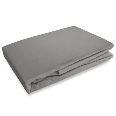 Flannel sheet with elastic band GREY/120x200