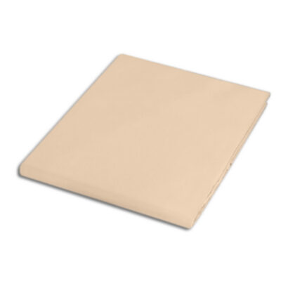 Простыня из хлопкового сатина светло-бежевая 044/160x220