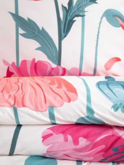 Pościel | SELVA | z mikrofibry w kwiaty | 140x200 + 1*70x80 cm | 767821