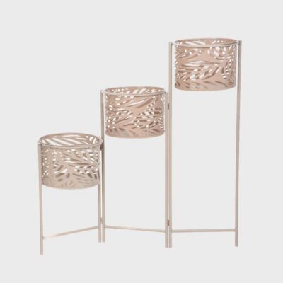 Цветочный ящик | FLOERO | с ажурными цветочными горшками | 64x24x75 см | 876030