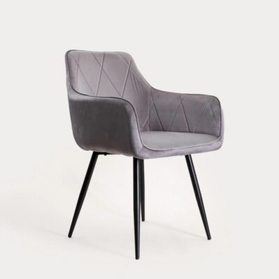 Chair | FELLICE | velour grey | 56x61x86 cm | ALL 847283