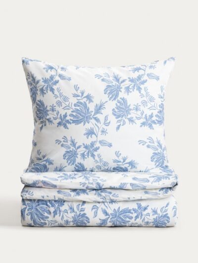 Pościel | TALEIA | bawełniana w niebieski wzór | 140x200 + 1*70x80 cm | 768545