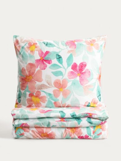 Pościel | FIORE | z mikrofibry w kwiaty | 160x200 + 2*70x80 cm | 767142