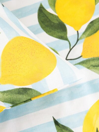 Pościel | SIDRUM | bawełniana w cytryny | 160x200 + 2*70x80 cm | 768712