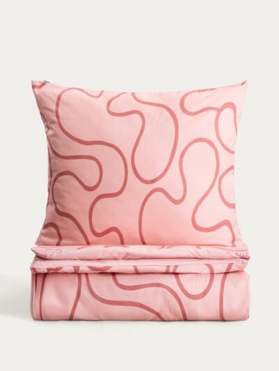 Pościel | EC FLEUR | z mikrofibry różowa | 220x200 + 2*70x80 cm | 768453